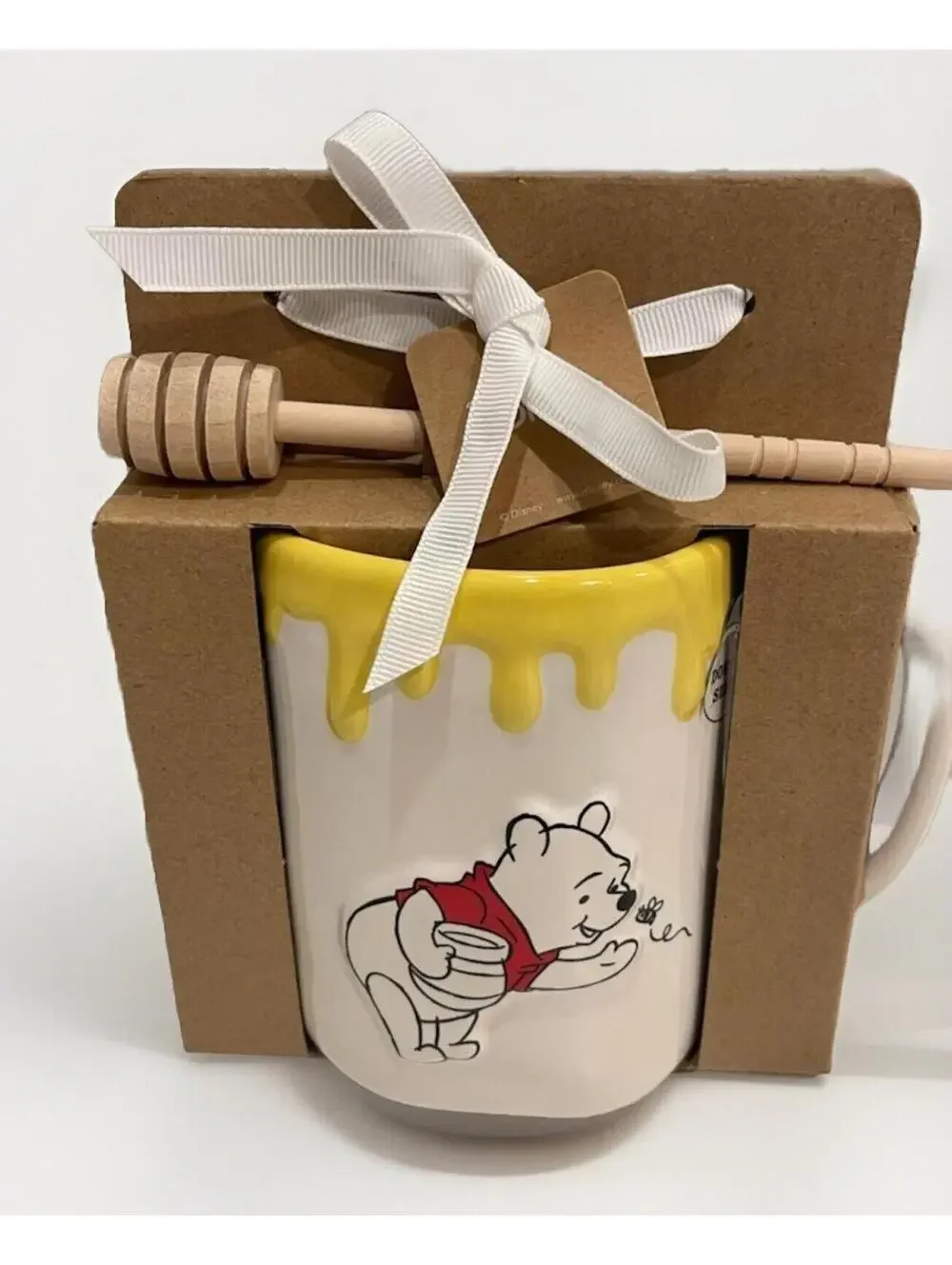 Rea Dun Winnie the Pooh Coffee Mug with Honey Stir Stick - Bears Love Hunny Cup.